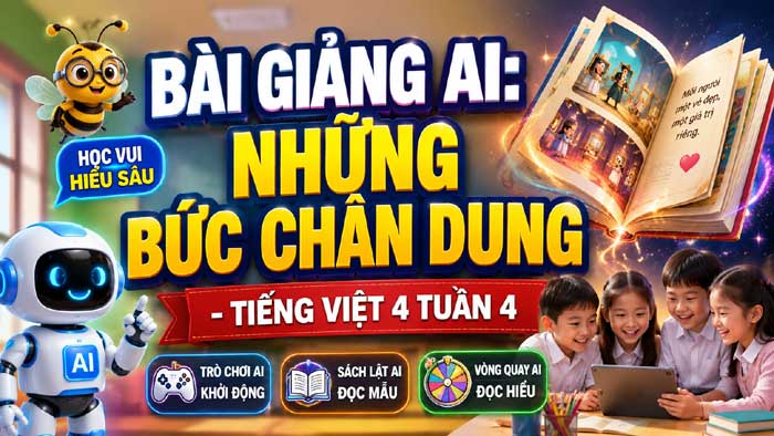 Những bức chân dung - Bài giảng Tiếng Việt 4 tuần 4: Giúp học sinh trân trọng sự khác biệt